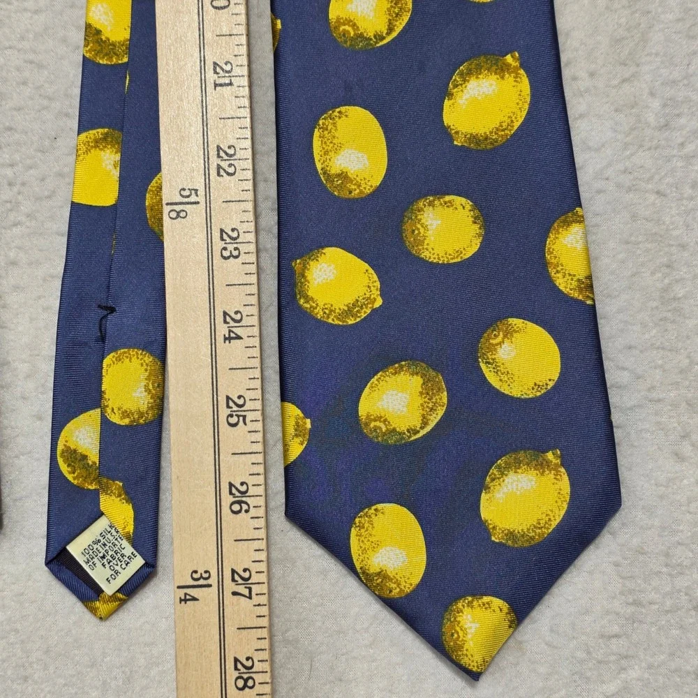 Gap Silk Necktie Set of 2 Ties‎ Mens OS Fruit Lemon Lime Citrus Novelty